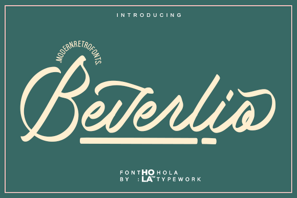 Beverlio: The Retro-Modern Script Font for Handmade Brands
