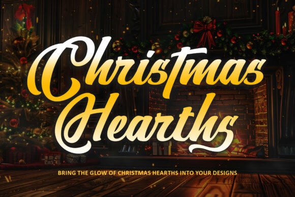 Christmas Hearths: A Festive Script Font for Makers