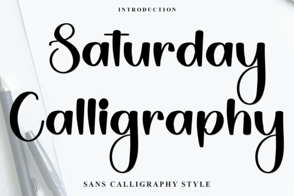 Saturday Calligraphy: A Soft Script Font for Editorial Design
