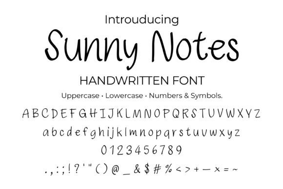 Sunny Notes: A Friendly Handwritten Font for Web Design