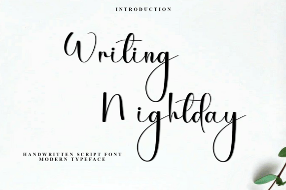 Writing Nightday: A Festive Script Font for Holiday Crafts